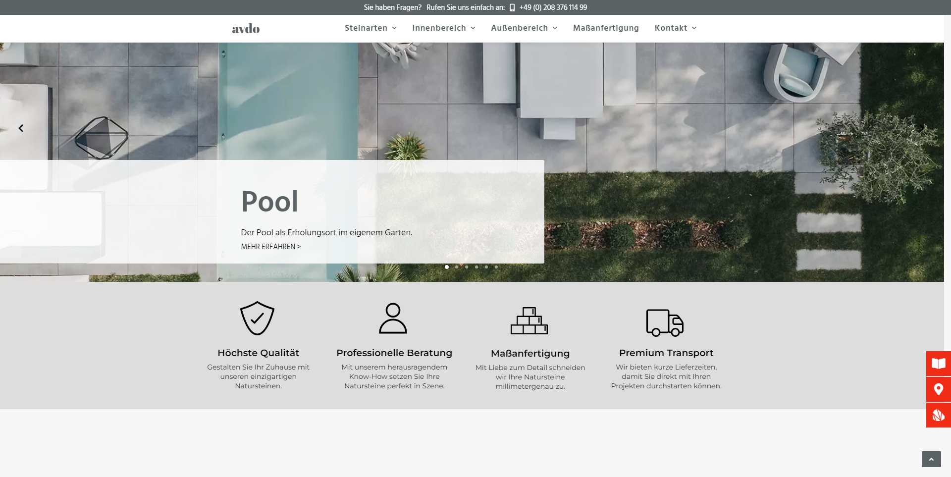 Webauftritt Natursteinhändler