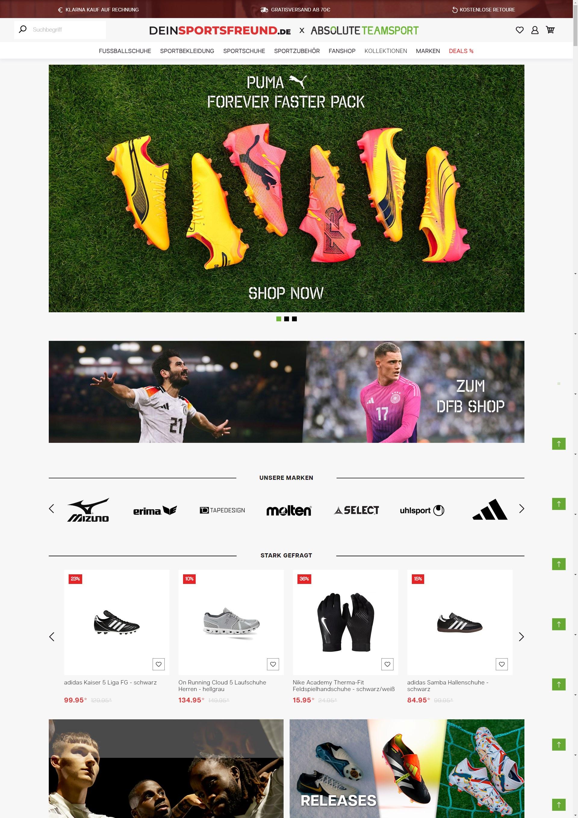 Sportartikel Onlinehandel